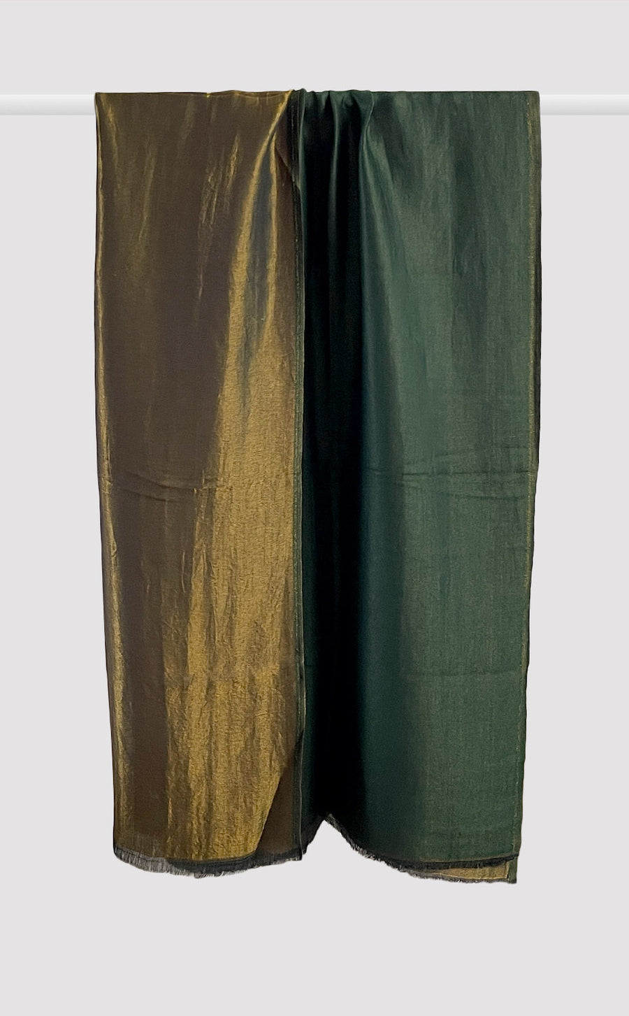 Zari Reversible Shawl - Bottle Green
