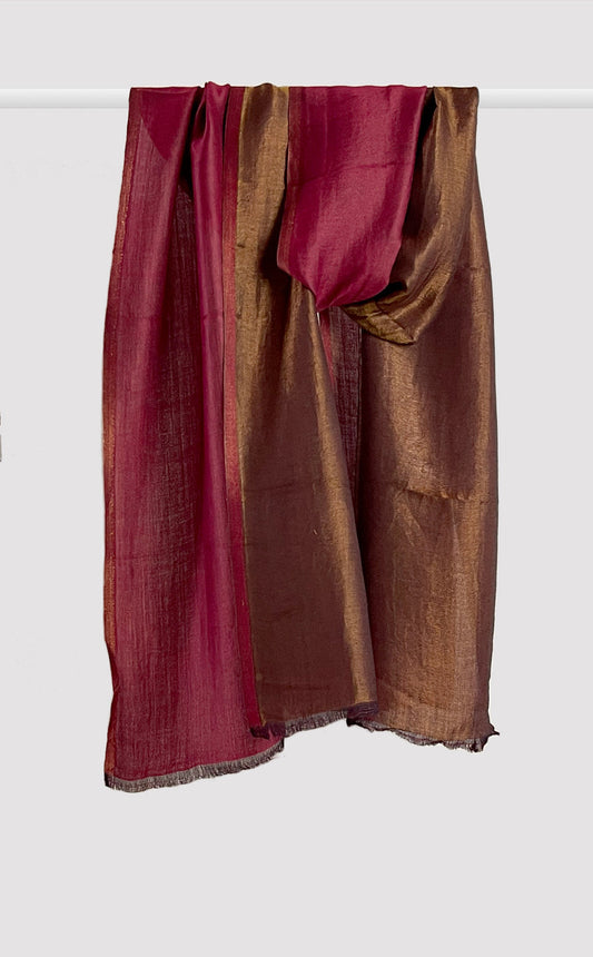 Moonlight Reversible Stole - Burgundy