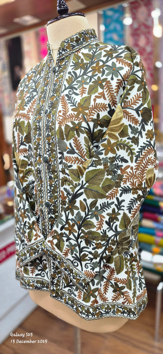 MALTI FLORAL EMBROIDERED JACKET (OR COAT) Short