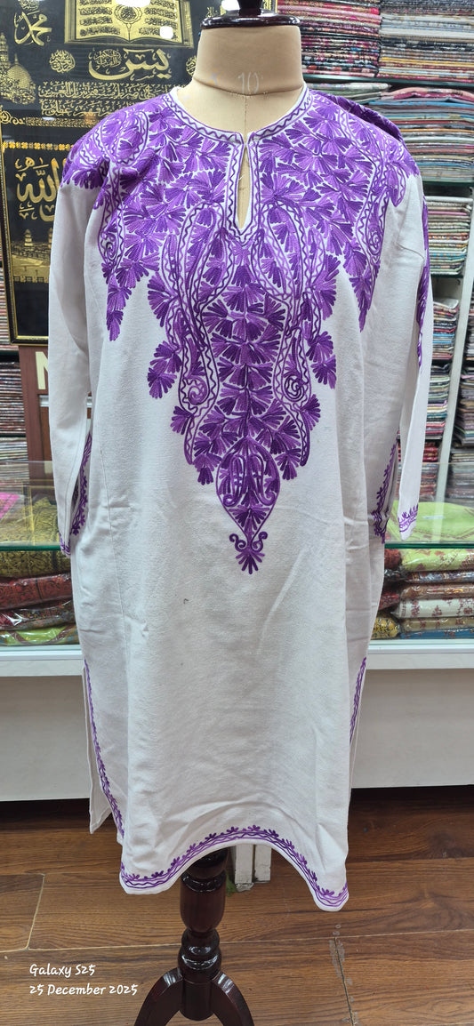 Traditional Kashmiri ari embroidered pherans