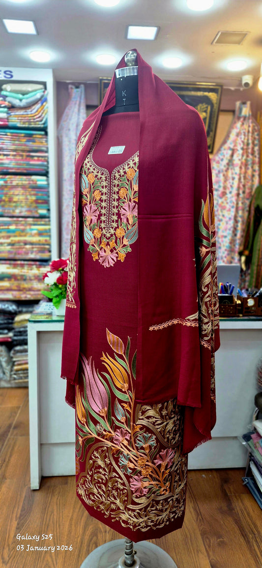 Pashmina 3pcs Unattached Suit set..