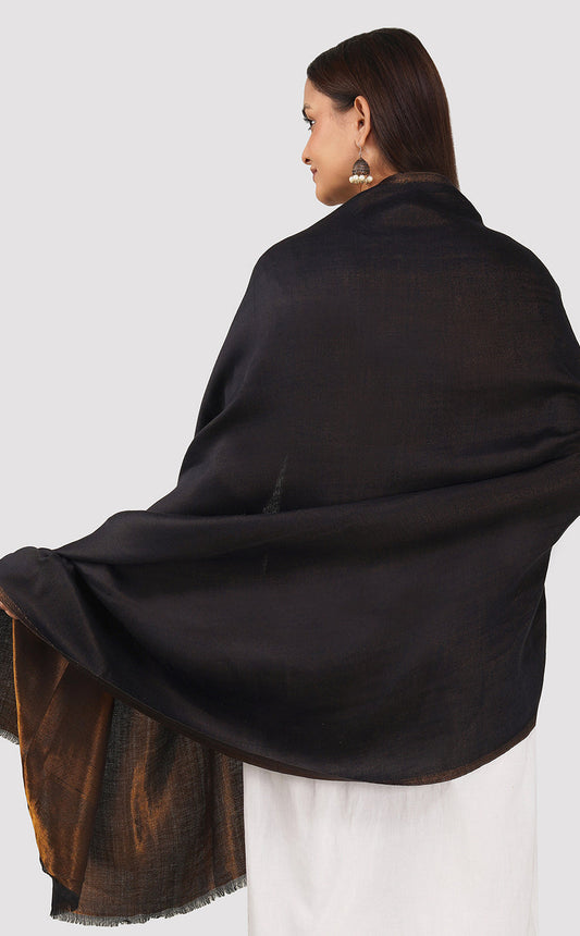 Moonlight Reversible Stole - Black Gold