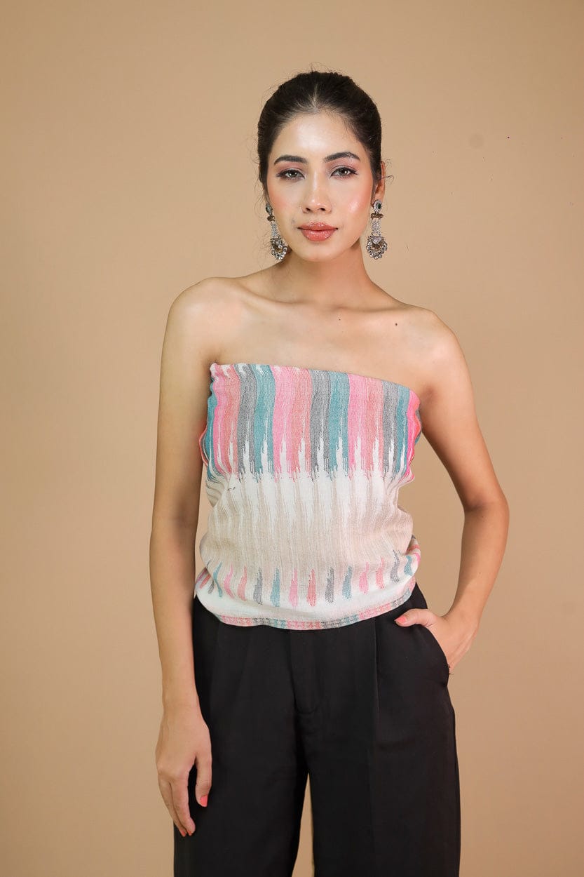 Fine Wool Ikat Stripe Stole