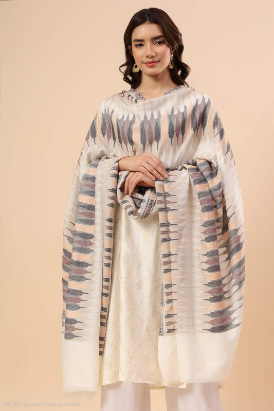 PASHMINA EKAT KANI DESIGN EXTRA FINE WOOL SHAWL,"120 COUNT",WARM ,SOFT AND LIGHT WEIGHT