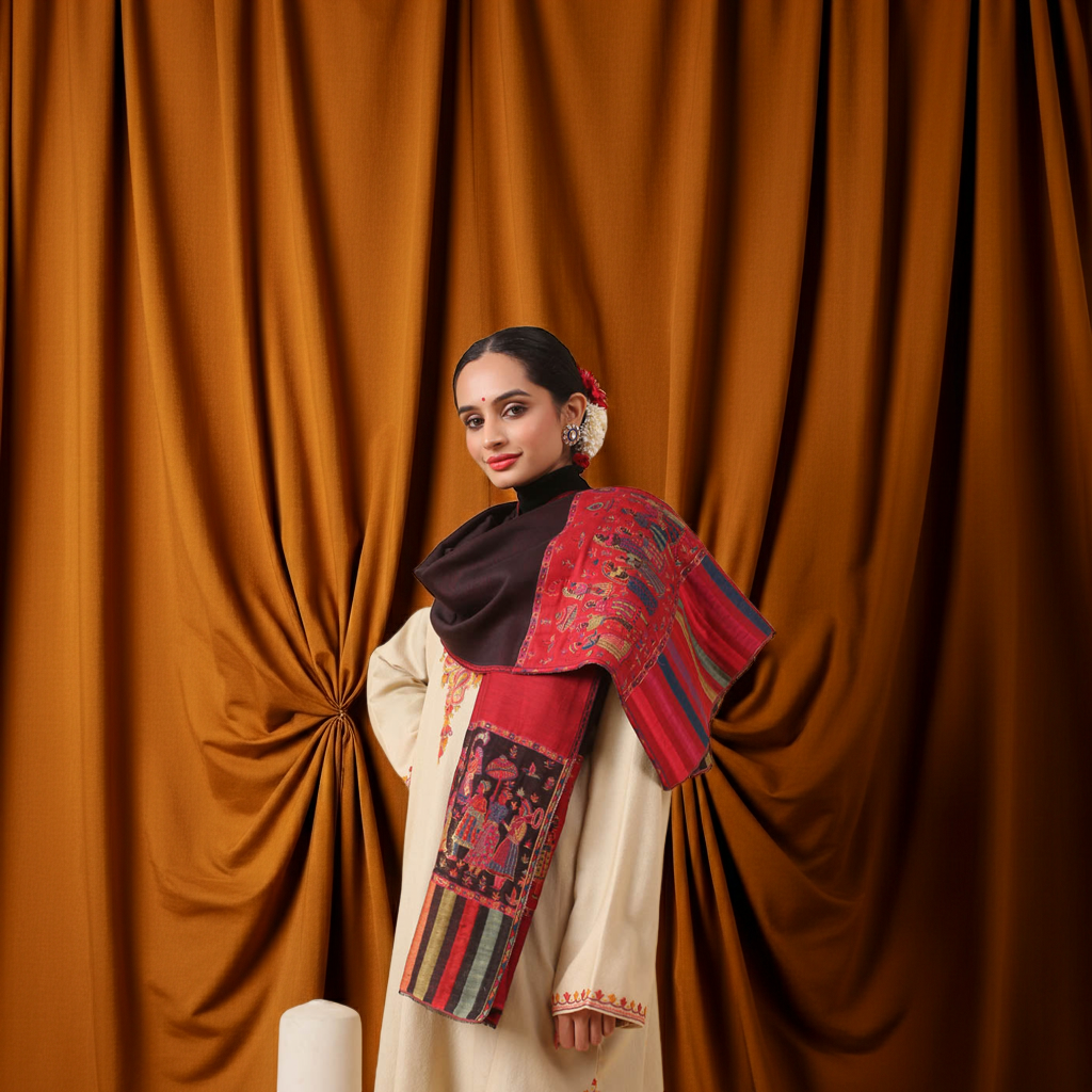 Baraat Border Reversible Shawl