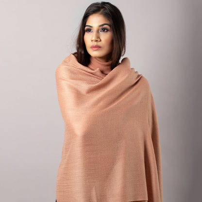 CARAMEL Solid Pashmina Stole | KHE