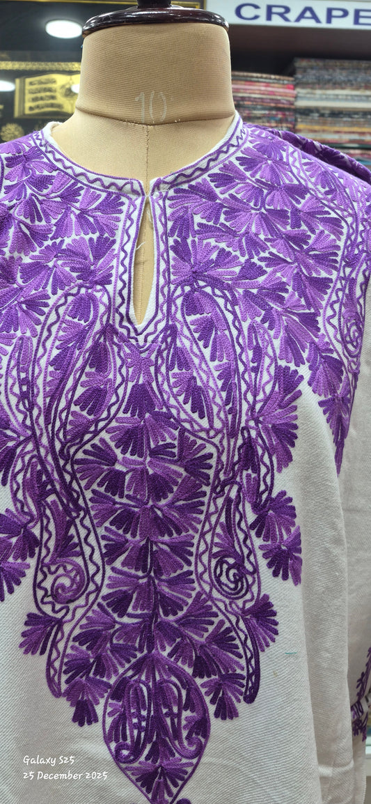 Traditional Kashmiri ari embroidered pherans