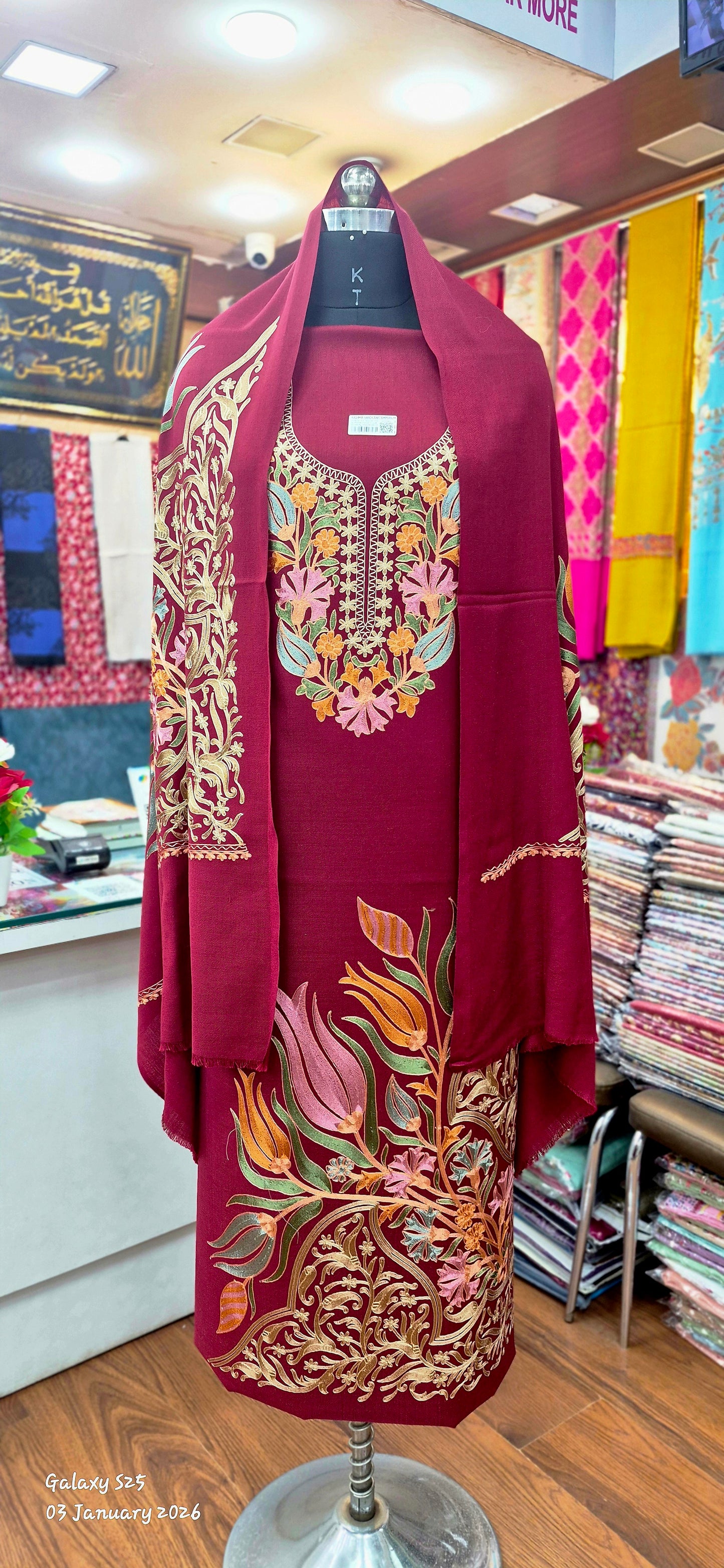 Pashmina 3pcs Unattached  Suit set..