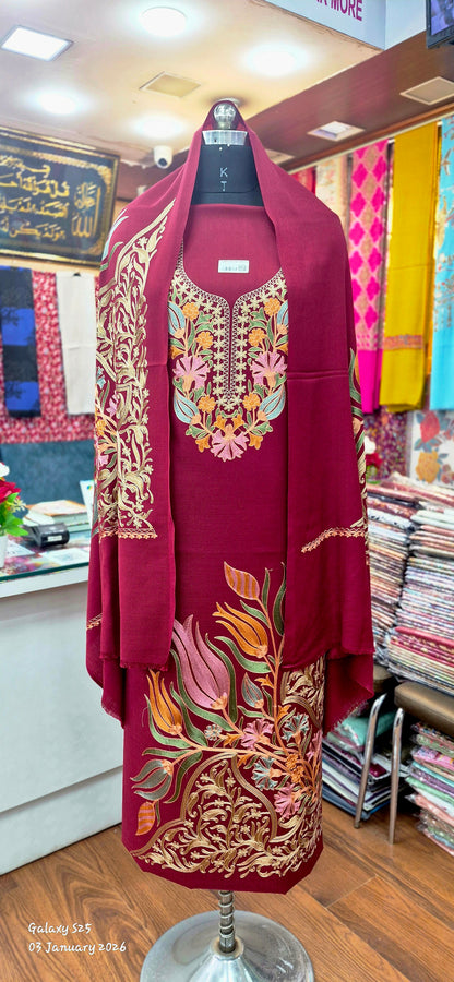 Pashmina 3pcs Unattached  Suit set..