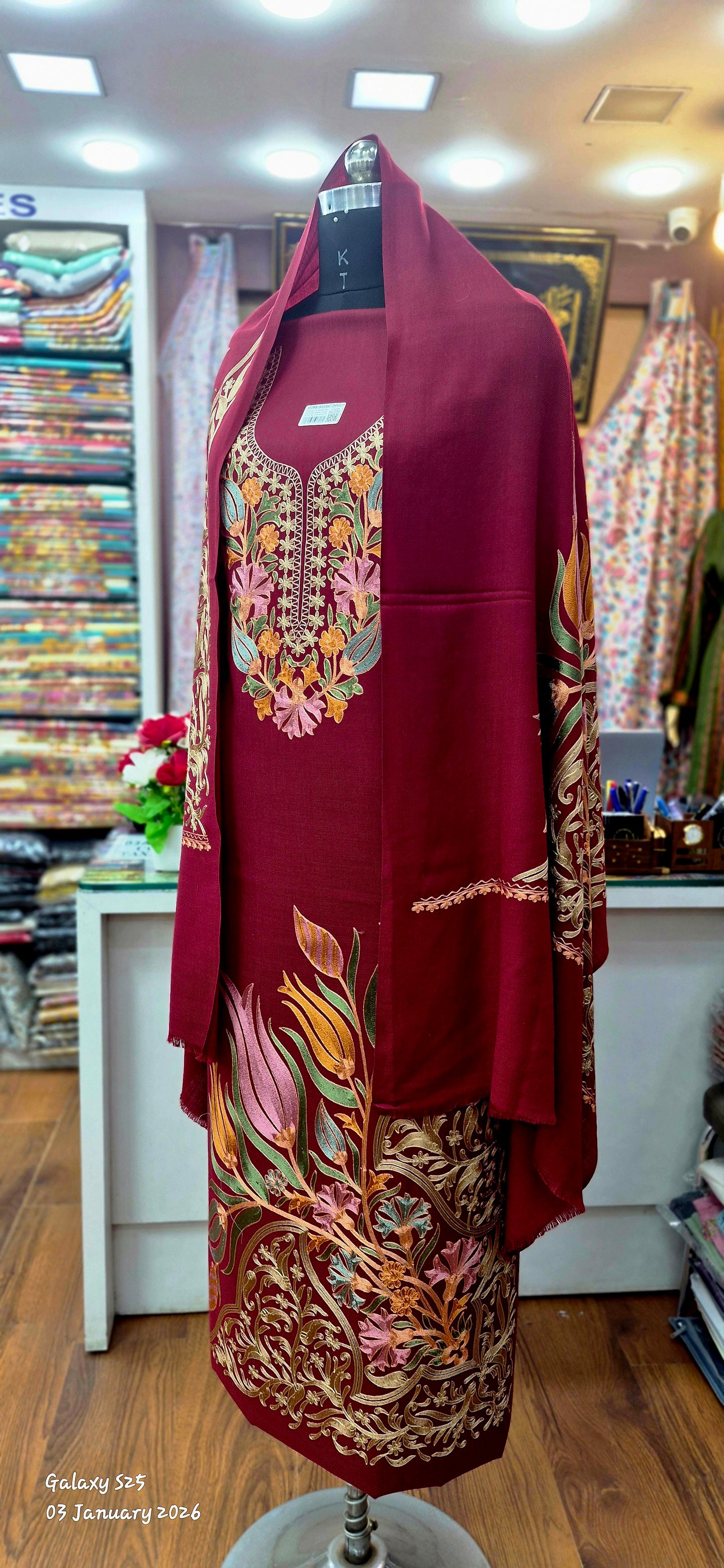 Pashmina 3pcs Unattached  Suit set..