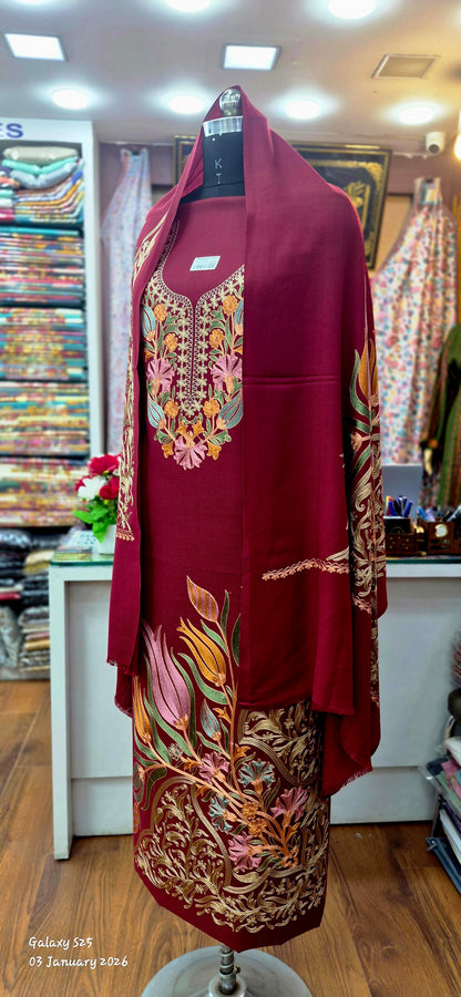 Pashmina 3pcs Unattached  Suit set..