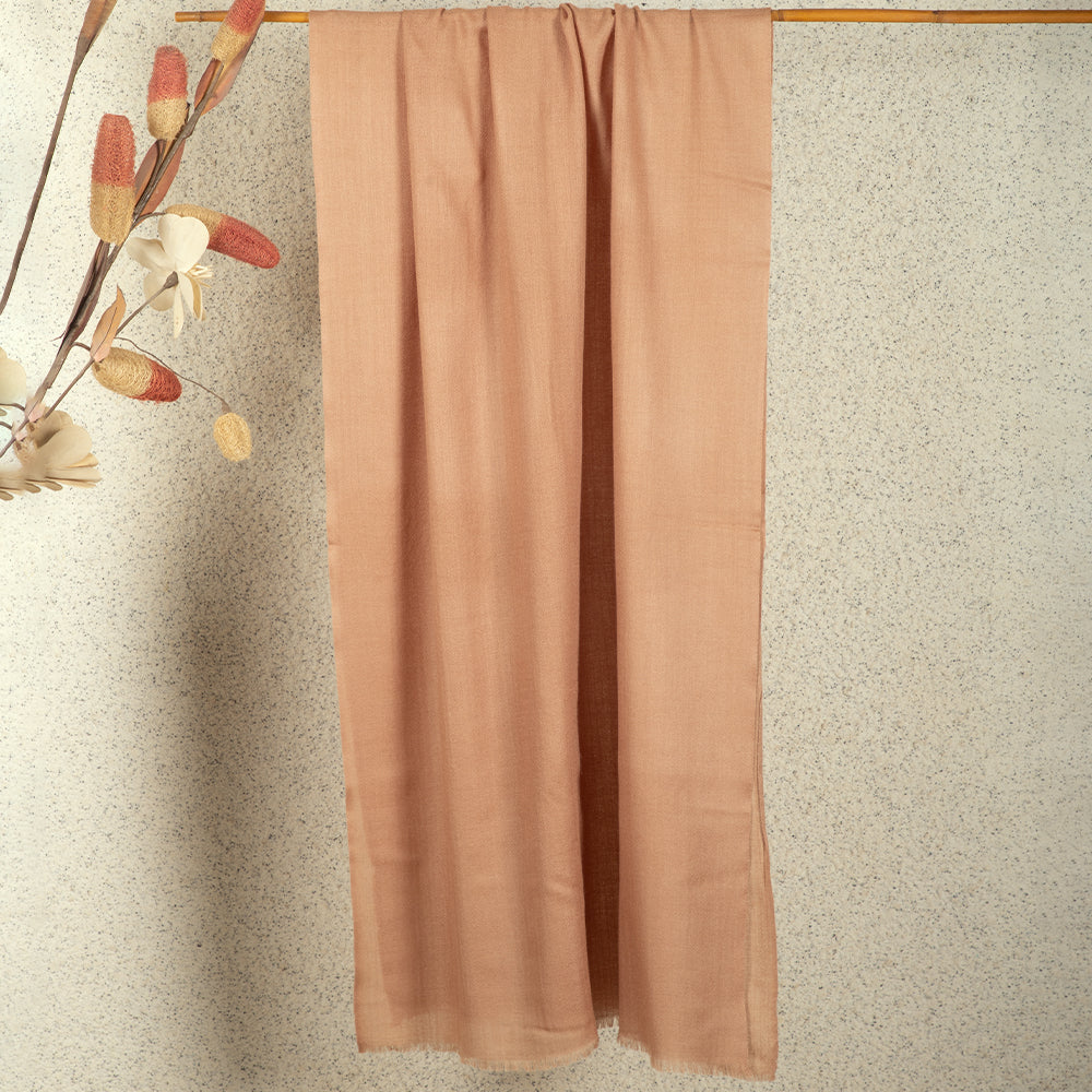 CARAMEL Solid Pashmina Stole | KHE