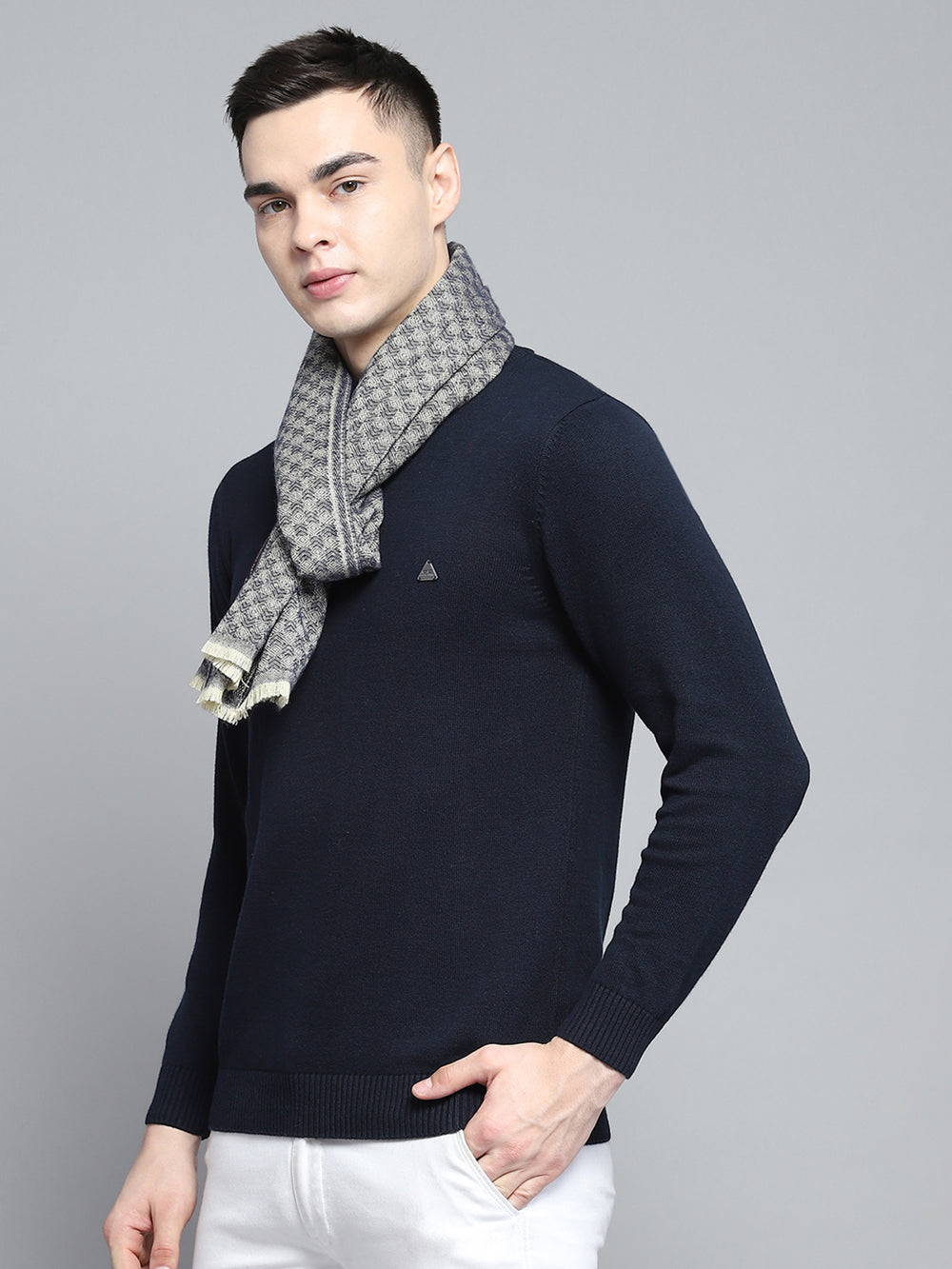 Checkered Jamawar Men’s Woollen Muffler