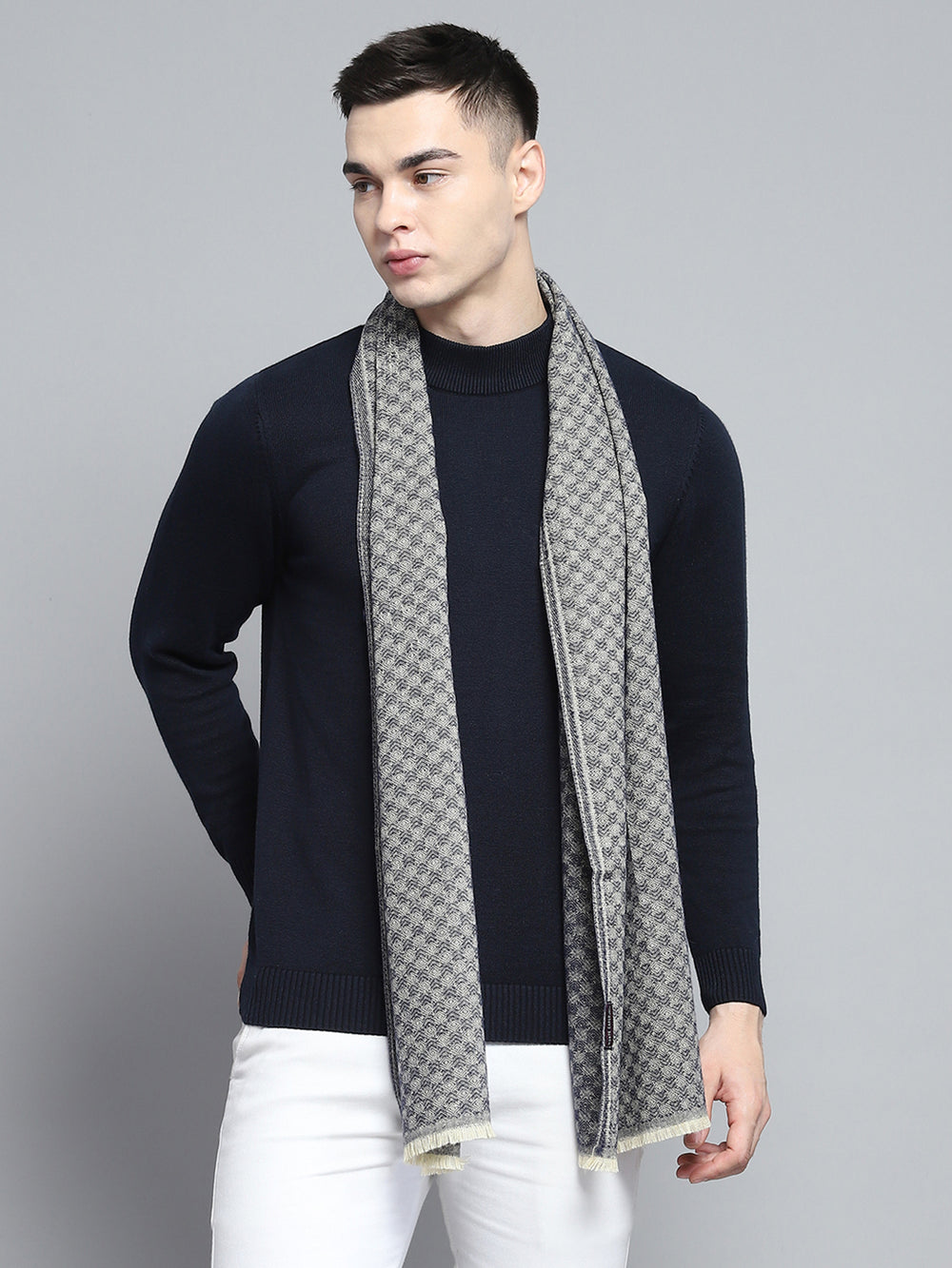 Checkered Jamawar Men’s Woollen Muffler