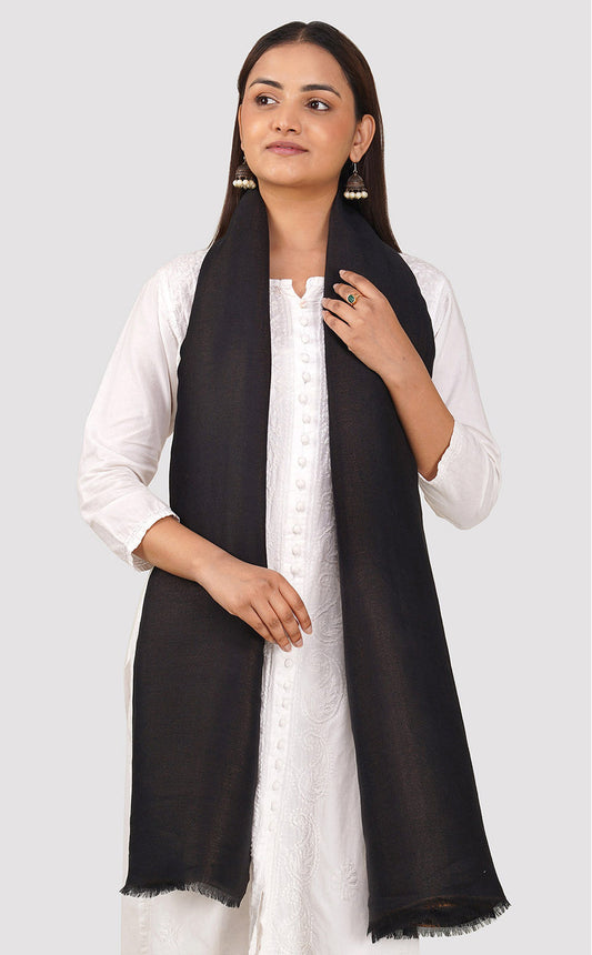 Moonlight  Reversible Stole - Black Gold