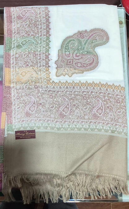 Women Faux Pashmina Shawl with Paisley Motif