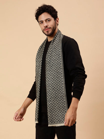 Checkered Jamawar Men’s Woollen Muffler