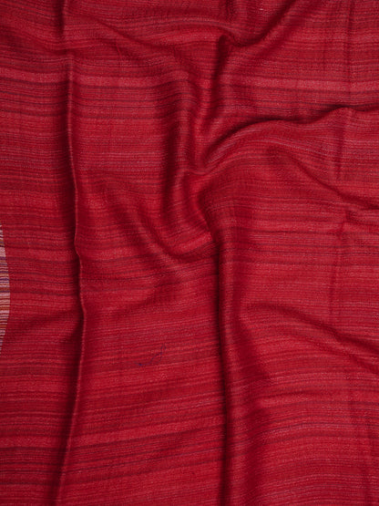 Reversible Woolen Women Stole with Fine Striped Weave | Soft & Elegant Wrap (80 × 28 Inches)