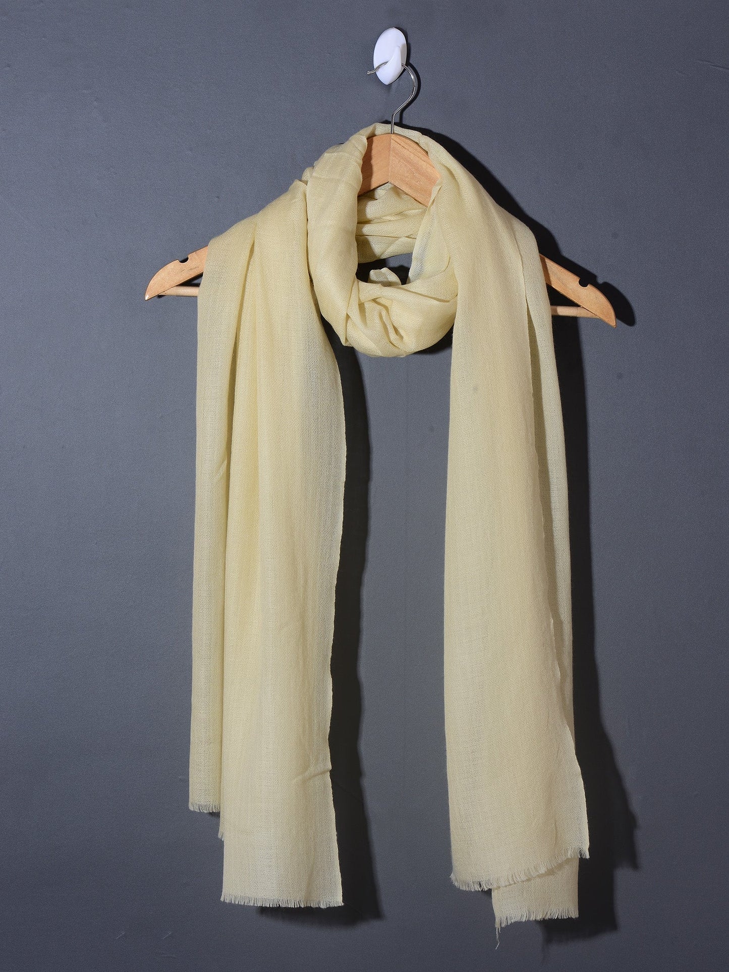IVORY Solid Pashmina Stole | KHE
