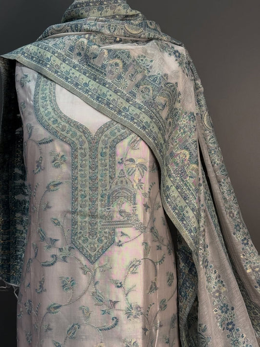 Regal Loom Shahi Resham: Pure Kani Silk Suit