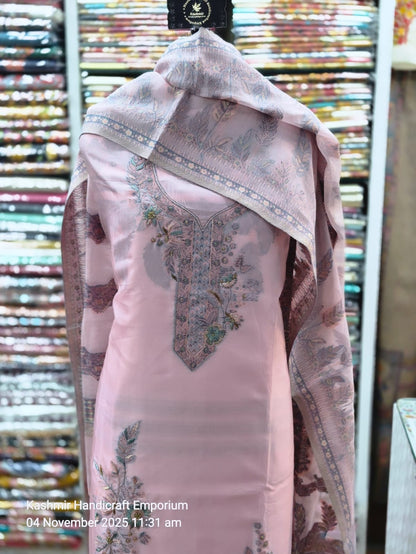 💫💫Shahi Resham by Regal Loom __Pure Kashmiri silk woven suit .