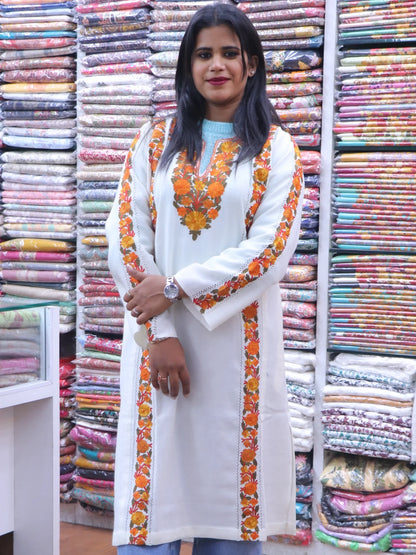 Ultra fine Women's kashmiri cutwork pherans. Lightweight  Handmade