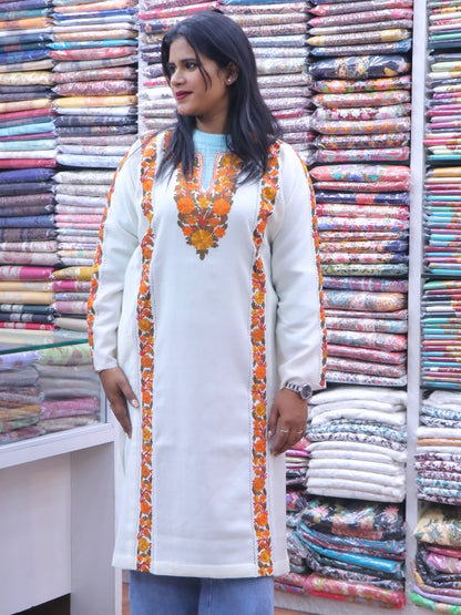 Ultra fine Women's kashmiri cutwork pherans. Lightweight  Handmade