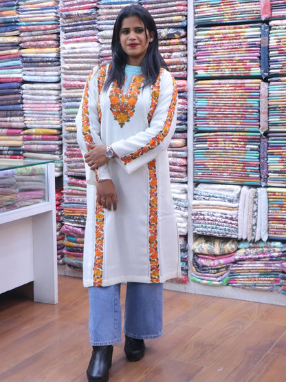 Ultra fine Women's kashmiri cutwork pherans. Lightweight  Handmade