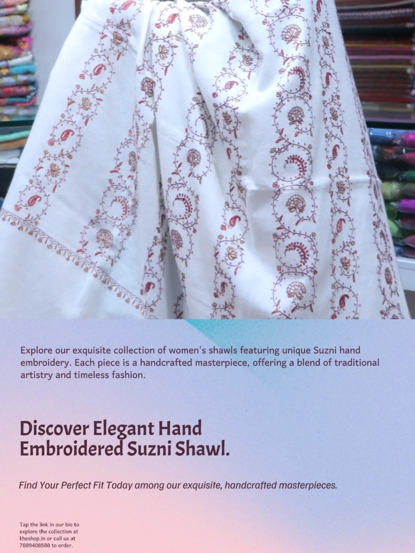 Women's Suzni hand-embroidered Shawls..