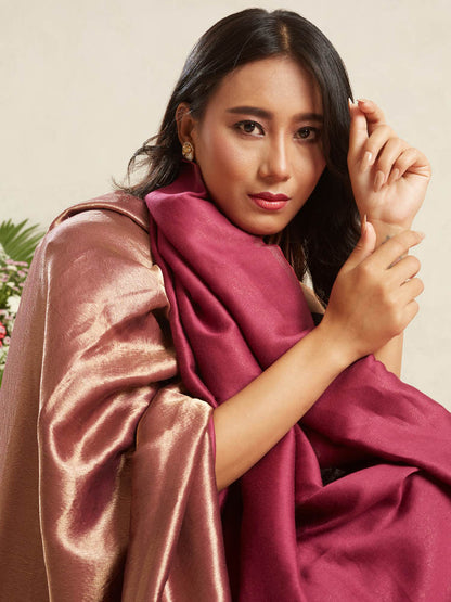 Moonlight Zari Wool Dorukha Shawl.