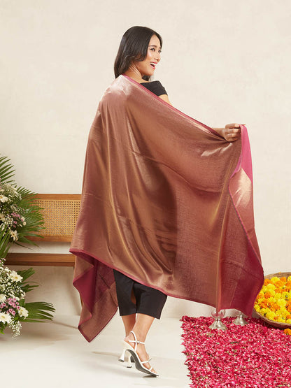 Moonlight Zari Wool Dorukha Shawl.