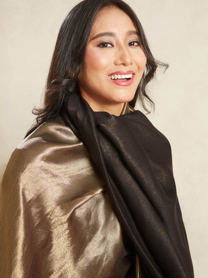 Moonlight Zari Wool Dorukha Shawl.